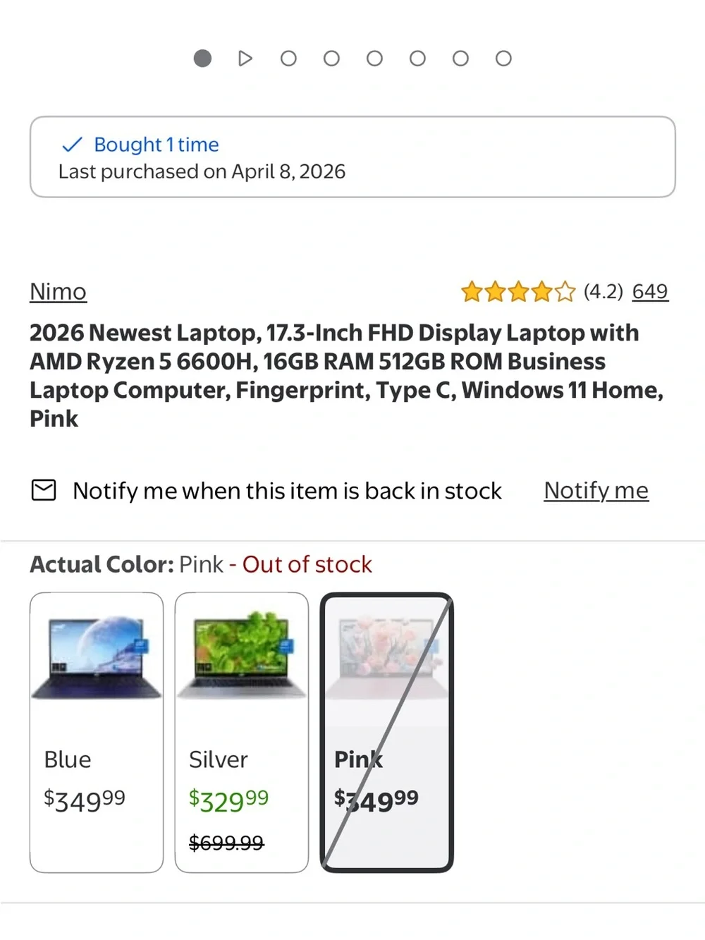 2026 Pink Nimo Laptop